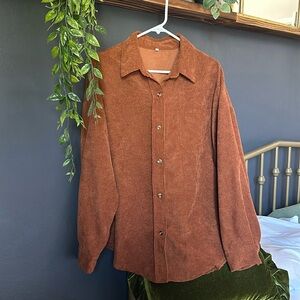 Unbranded Brown Corduroy Button shirt